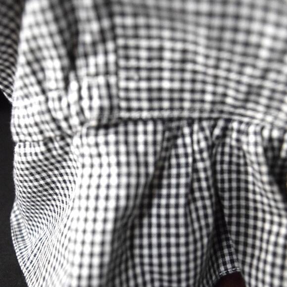 Acadian Style Bonnet Historic Reproduction Hat Costume Gingham Check Ruffles - Picture 6 of 12